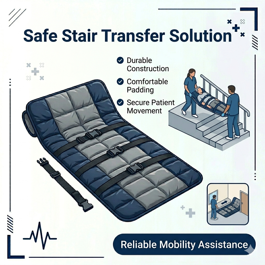 Patient Lift Stair Transfer Padded Mat.