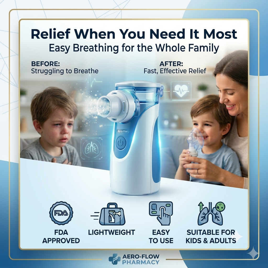 Nebuluxe Ultrasonic Portable Nebulizer Kit- FDA Approved