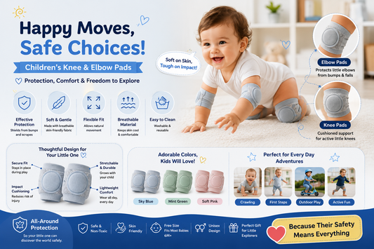How to Wear Children's Knee and Elbow Pads for Comfortable Protection During Crawling, Playing and Sports