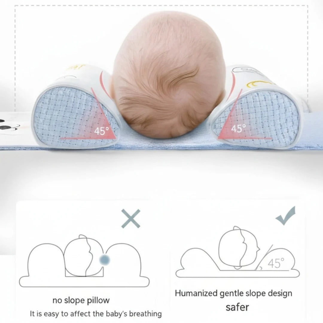 Adjustable newborn baby head shaping pillow designed for comfortable infant support and gentle head positioning.