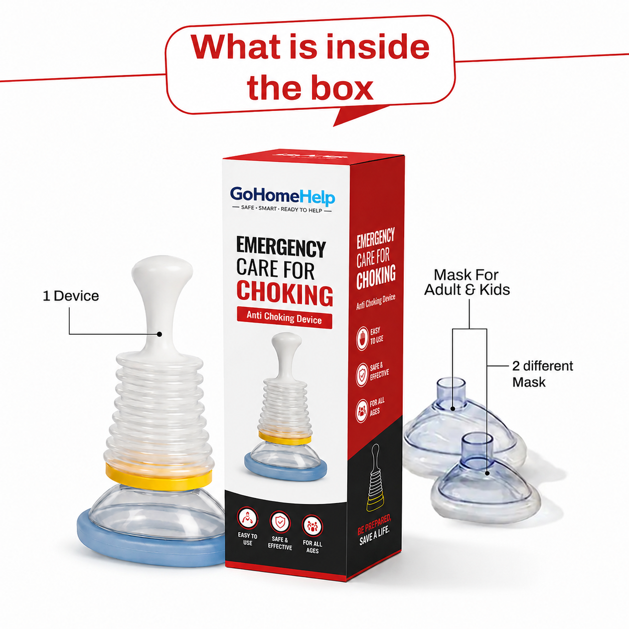 Portable Anti Choking Rescue Device Relief Kit