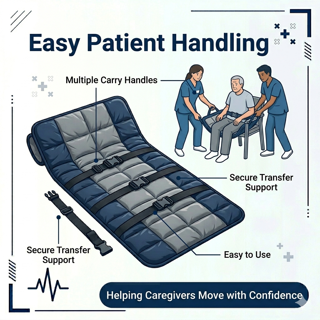 Patient Lift Stair Transfer Padded Mat.