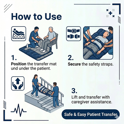 Patient Lift Stair Transfer Padded Mat.